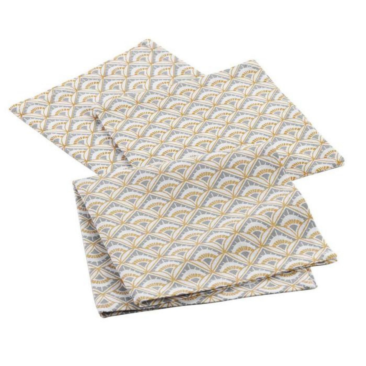 Paris Prix Lot de 3 Serviettes de Table  Méridienne  40x40cm Gris