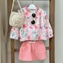 Voir la diapositive 6 : Petit Béguin Jupe enfant rose en gaze de coton Caraïbes