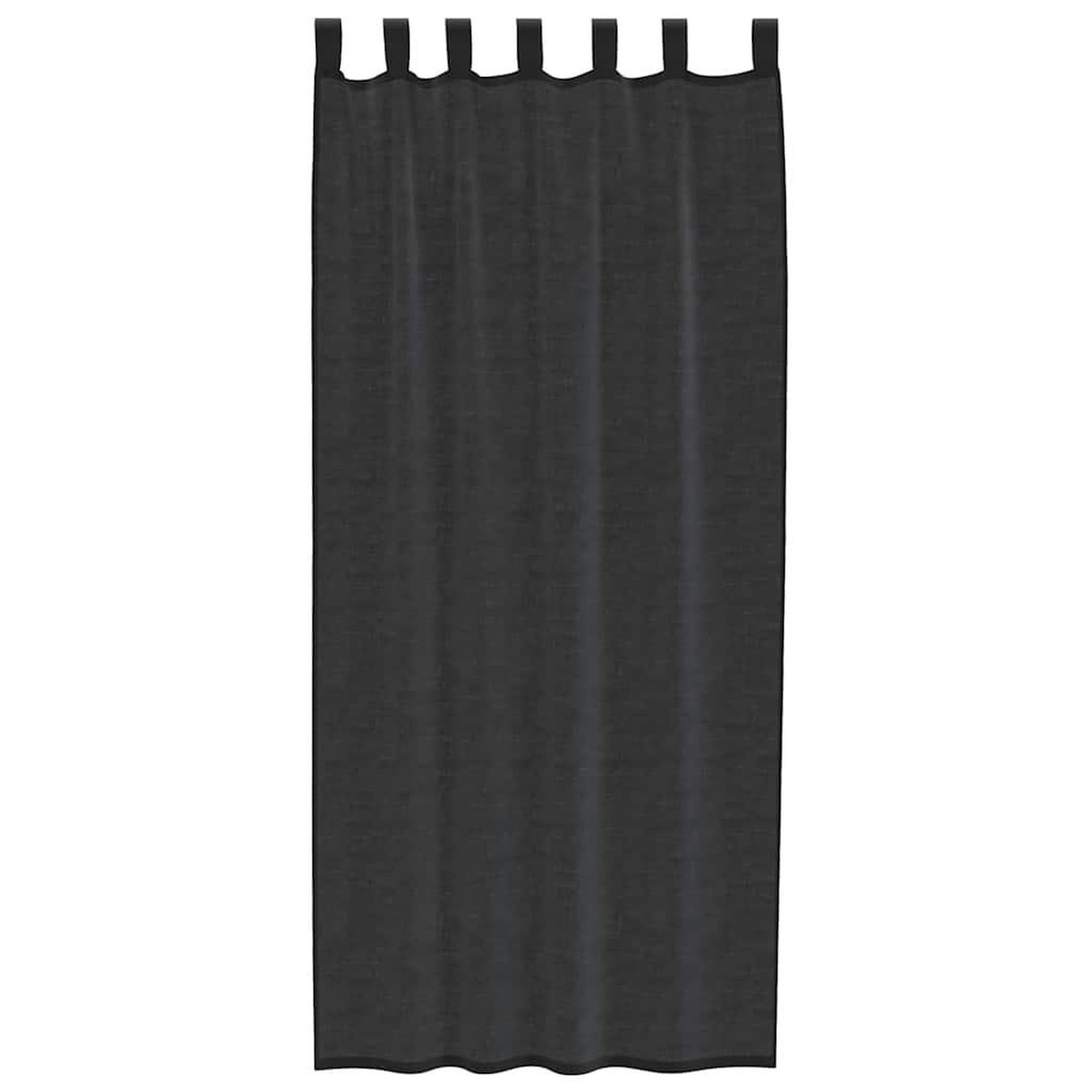 Voir la diapositive 4 : VIDAXL Rideaux en voile avec passe-tringle 2 pcs noir