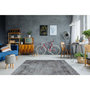 Voir la diapositive 2 : Paris Prix Tapis Imprimé Tissé à la Main  Antigua  Gris & Bleu