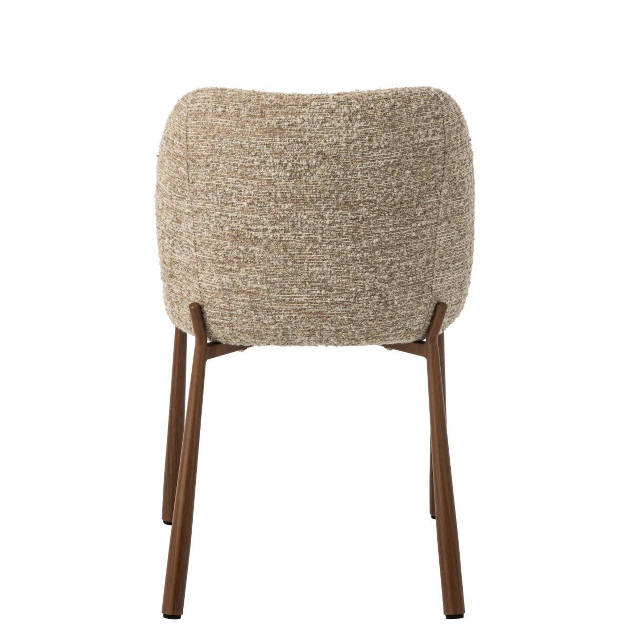 Voir la diapositive 4 : J-LINE Chaise design en tissu  célestin  73cm beige
