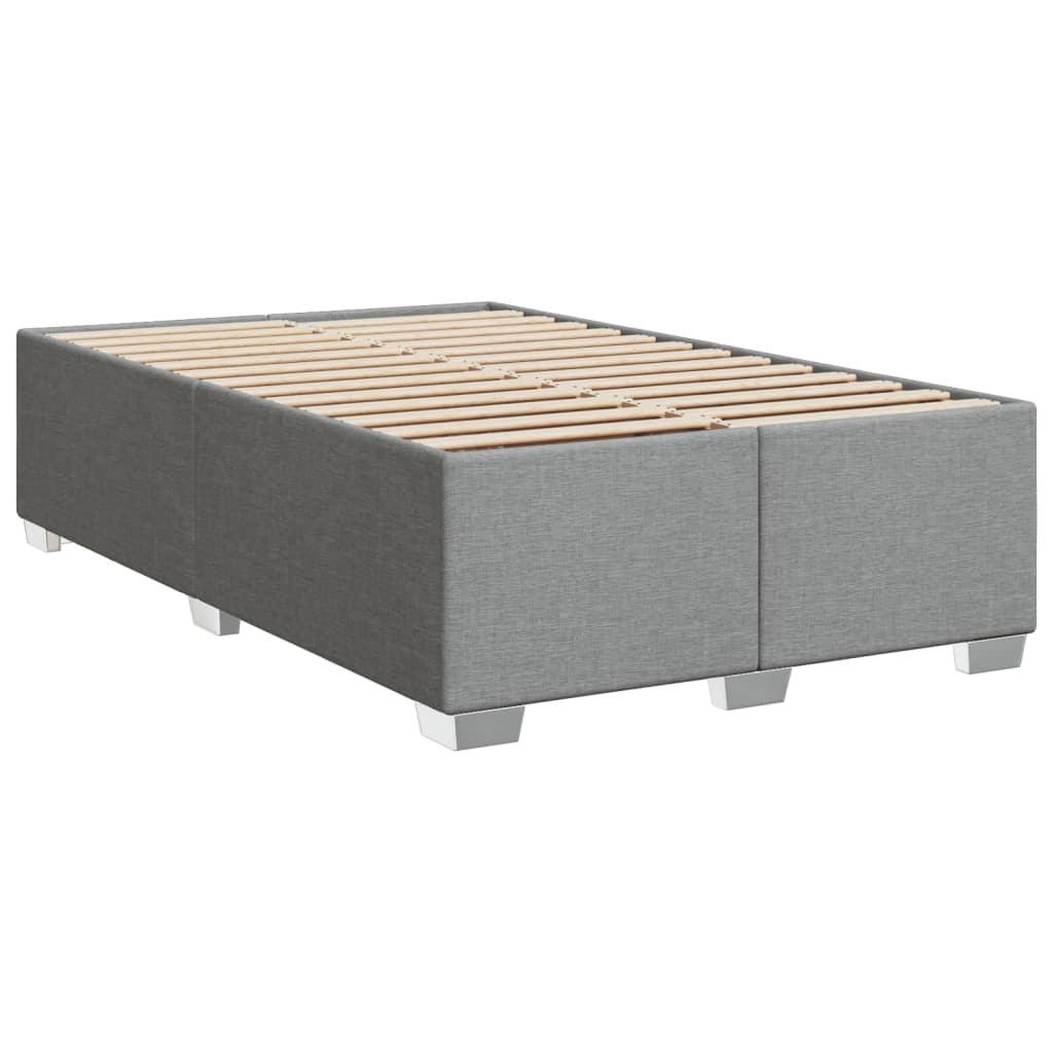 Voir la diapositive 3 : VIDAXL Cadre de lit sans matelas gris clair 120x190 cm tissu