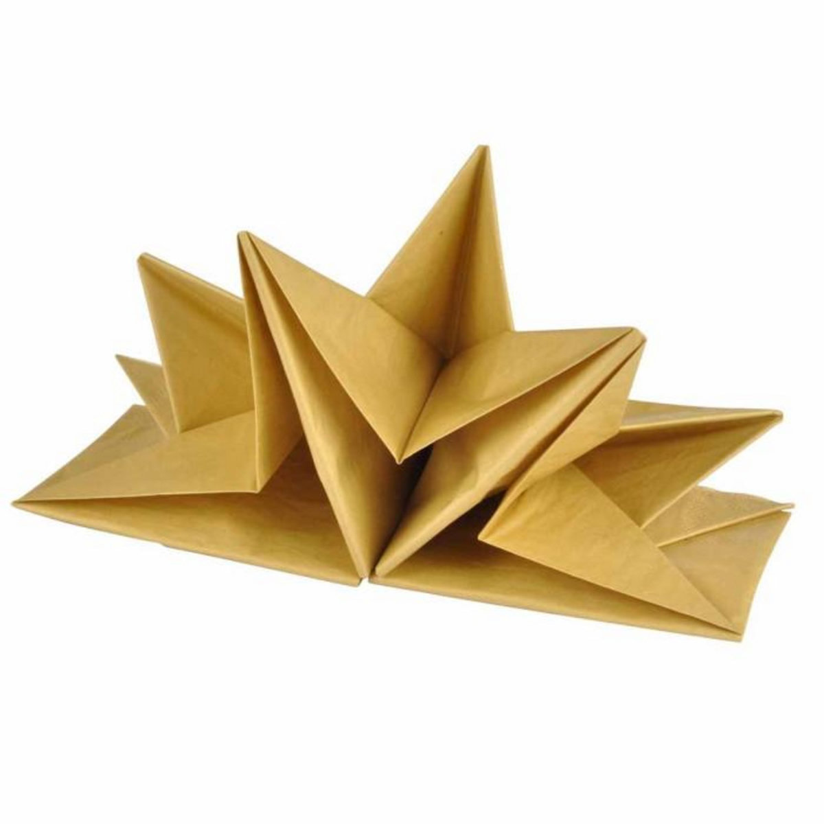 Paris Prix Lot de 12 Serviettes en Papier  Pré Pliées  40x60cm Or