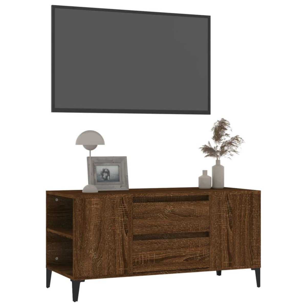 VIDAXL Meuble TV Chene marron 102x44,5x50 cm Bois d'ingenierie