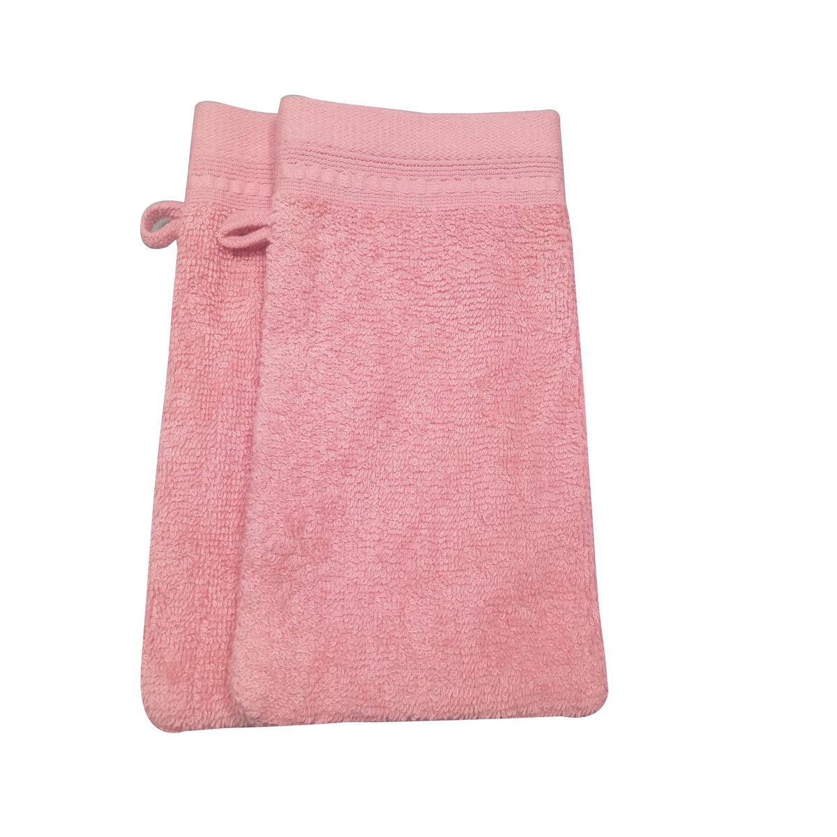 ACTUEL Lot de 2 gants de toilette fantaisie en coton 450g