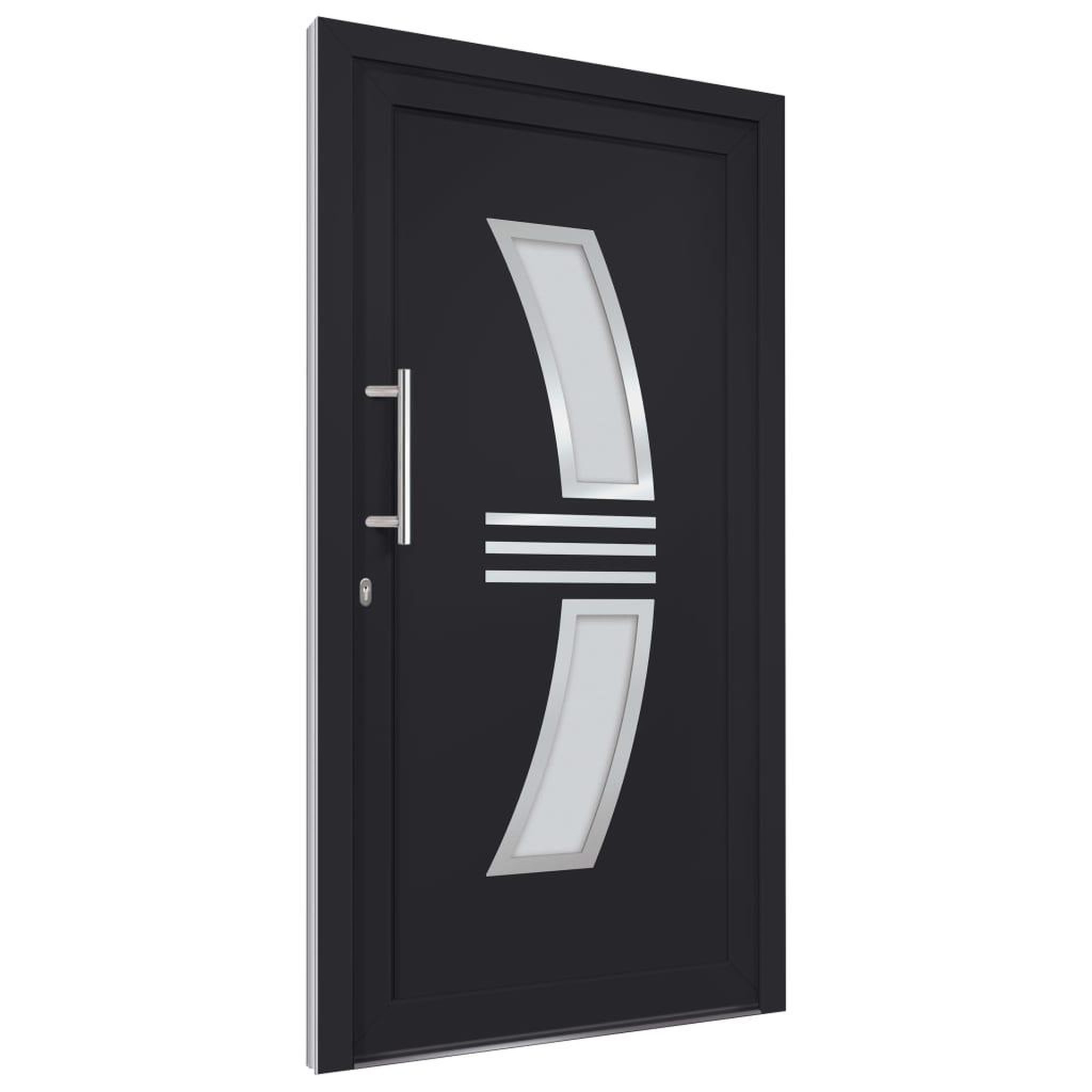 Voir la diapositive 4 : VIDAXL Porte d'entree Anthracite 88x200 cm