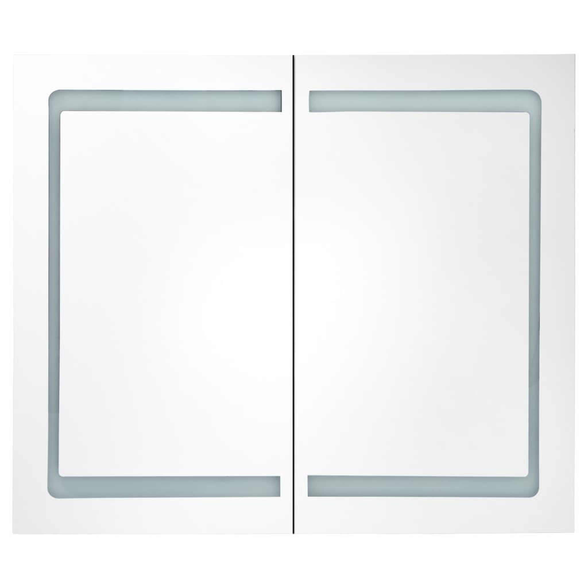 Voir la diapositive 3 : VIDAXL Armoire de salle de bain a miroir led 80x12,2x68 cm