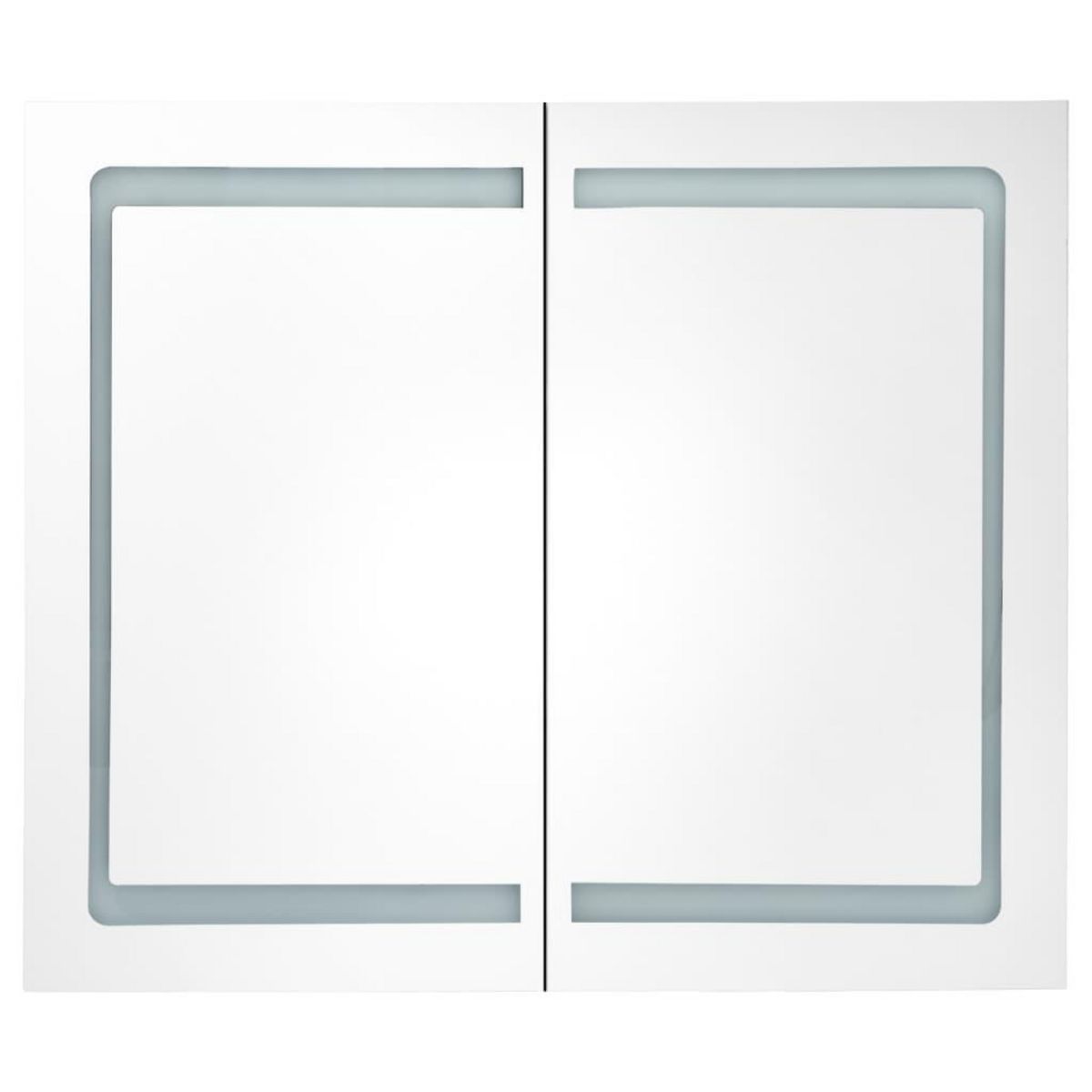 VIDAXL Armoire de salle de bain a miroir LED 80x12,2x68 cm