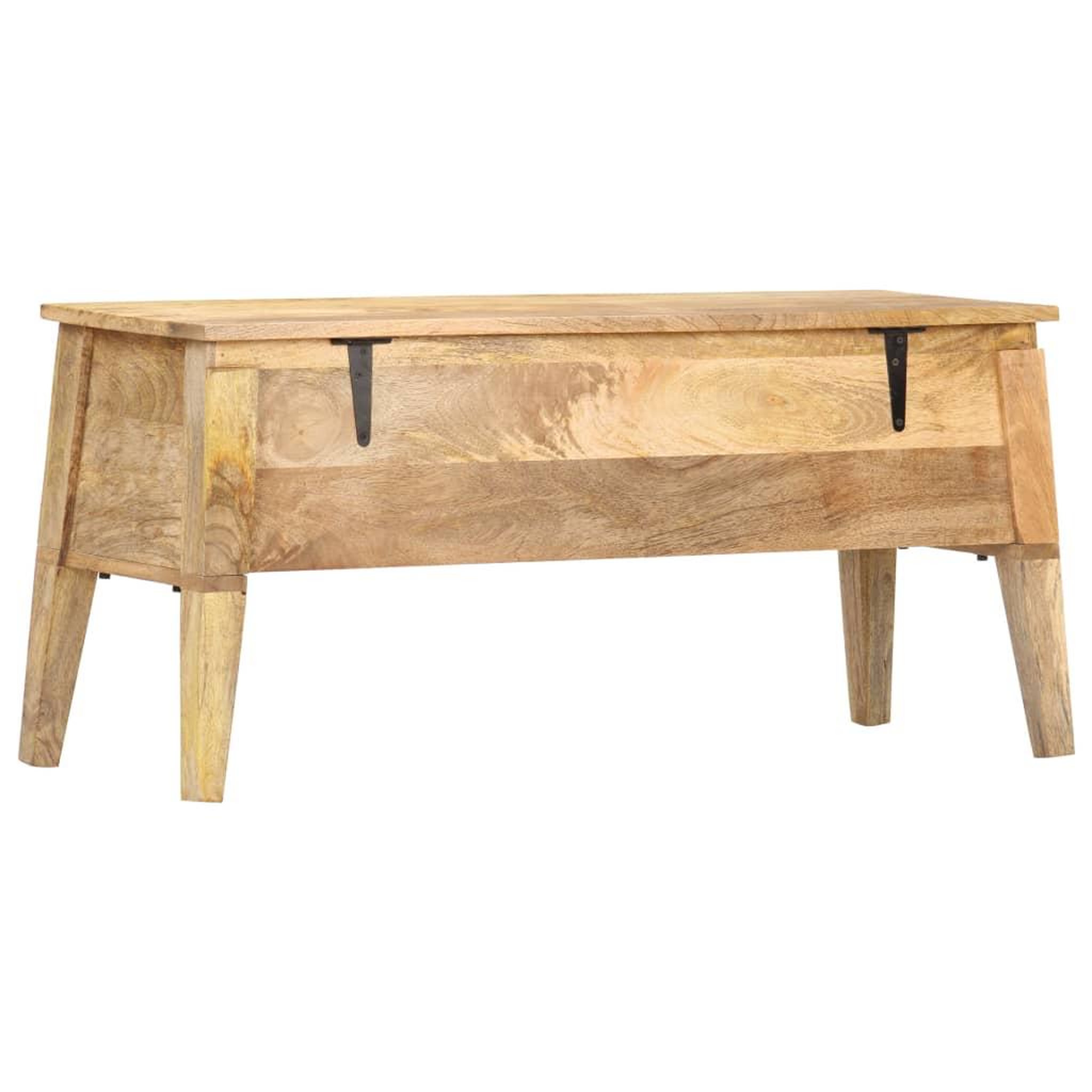Voir la diapositive 4 : VIDAXL Boîte de rangement 99x35x48 cm bois de manguier solide