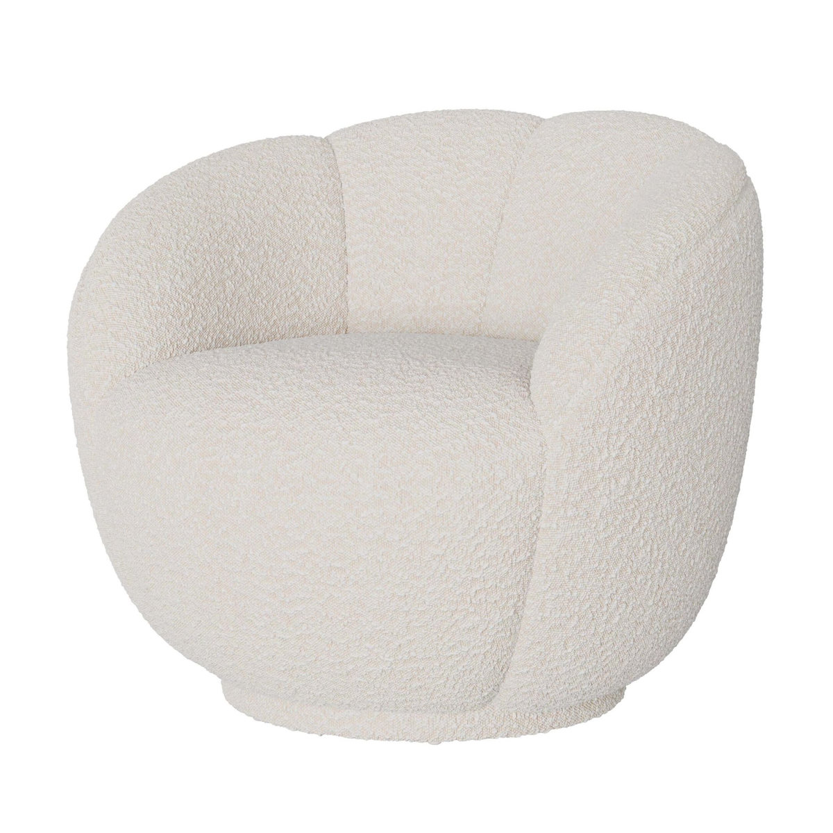 Rendez vous déco Fauteuil en tissu bouclé blanc-Ysé