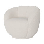 Rendez vous déco Fauteuil en tissu bouclé blanc-Ysé