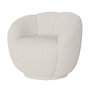 Voir la diapositive 1 : Rendez vous déco Fauteuil en tissu bouclé blanc-Ysé
