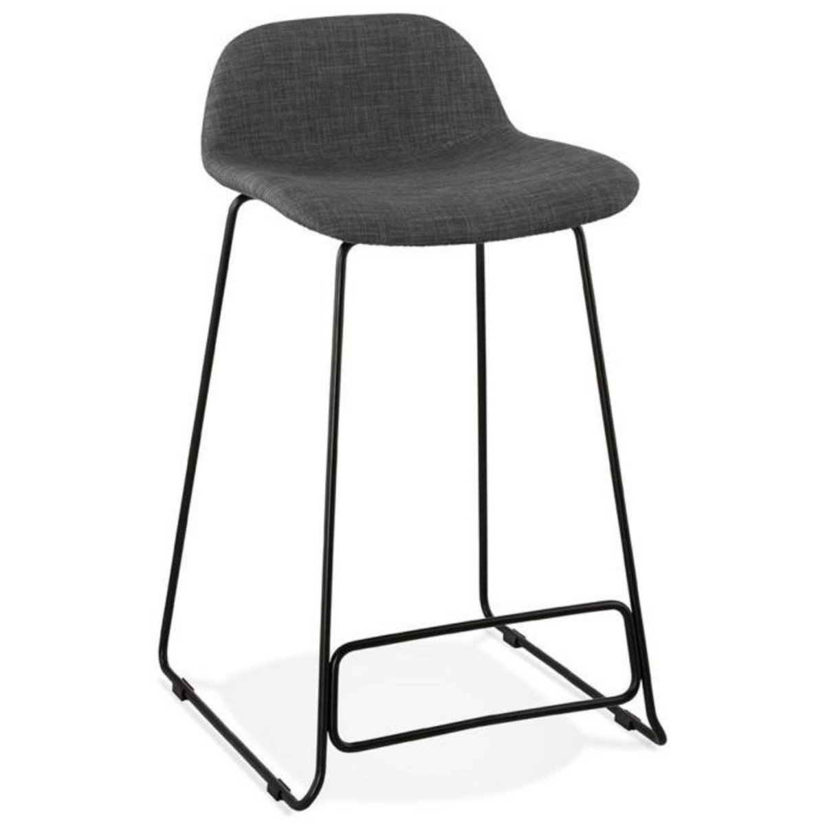 Paris Prix Tabouret de Bar Design  Sochi  85cm Gris Foncé & Noir