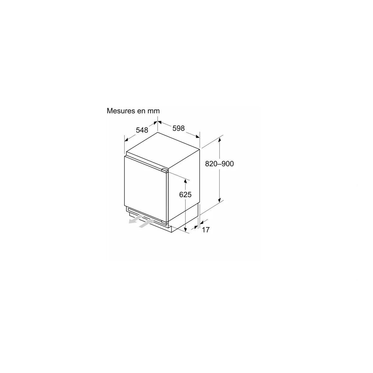 Siemens Réfrigérateur 1 porte intégrable à pantographe 134l - KU21RADE0