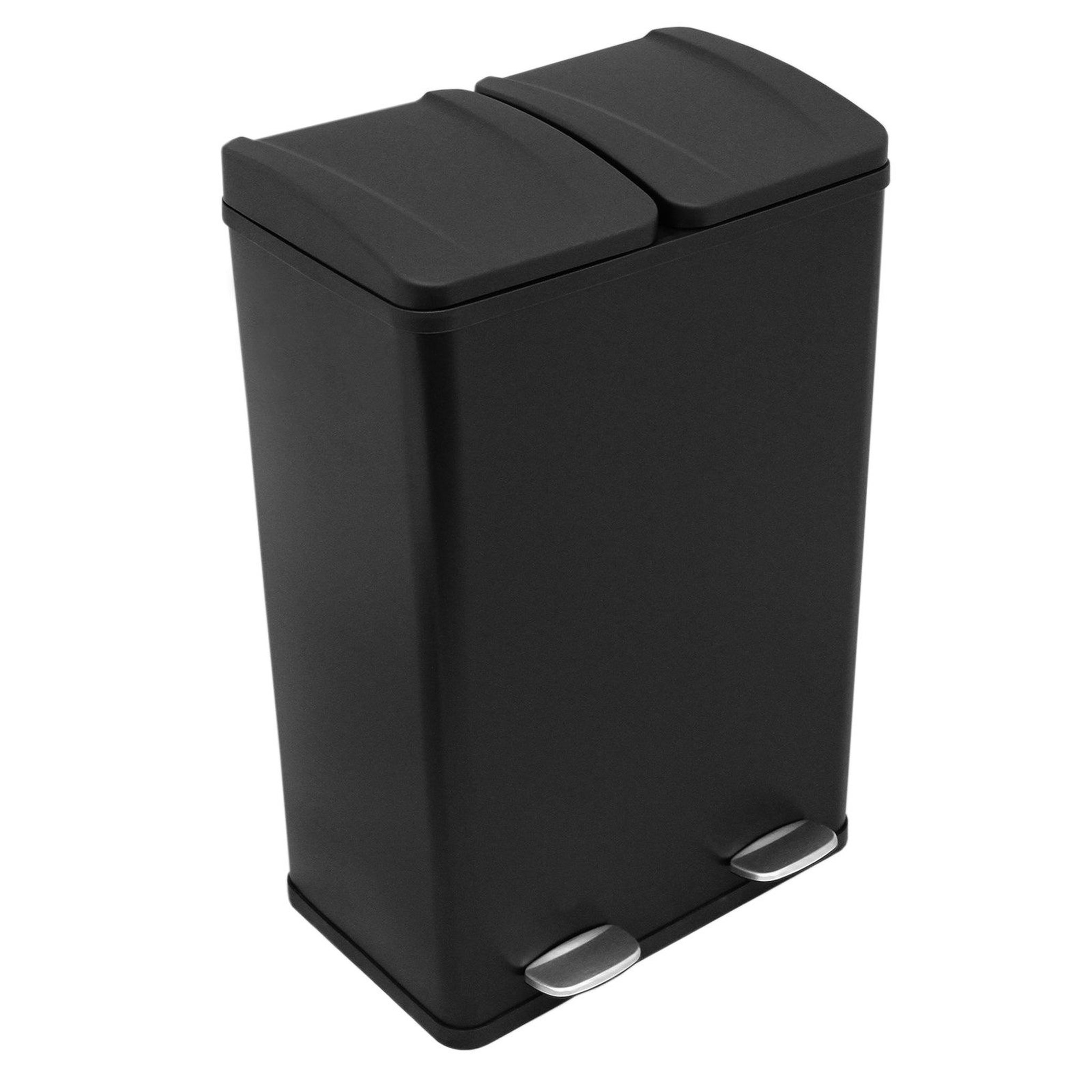 Voir la diapositive 1 : Monster Poubelle de Recyclage à Double Bac 60L