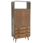 Paris Prix Buffet 3 Tiroirs en Bois  Hulta  180cm Naturel & Noir