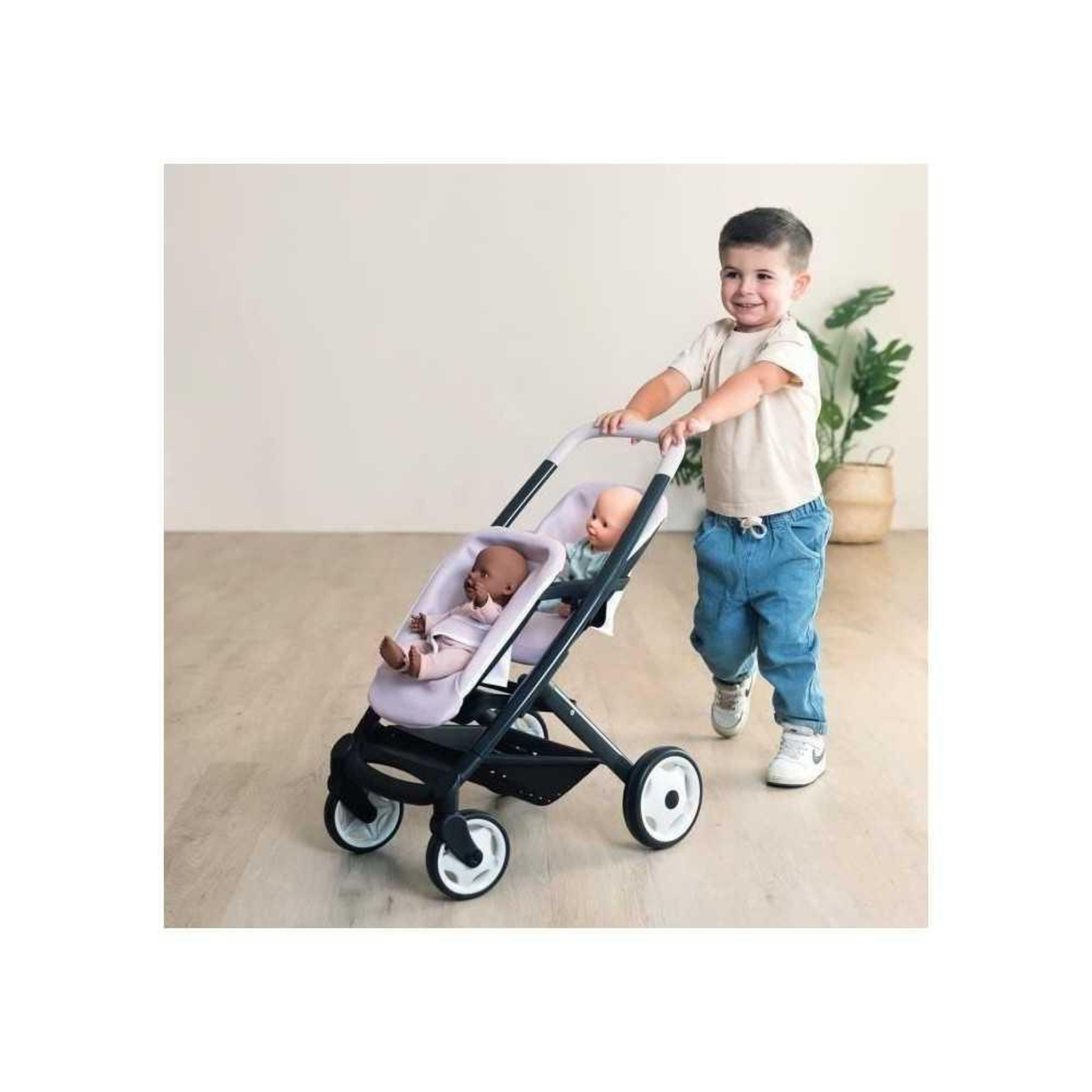 Voir la diapositive 2 : SMOBY SMOBY - Maxi-Cosi Poussette Jumeaux Rose - des 3 ans