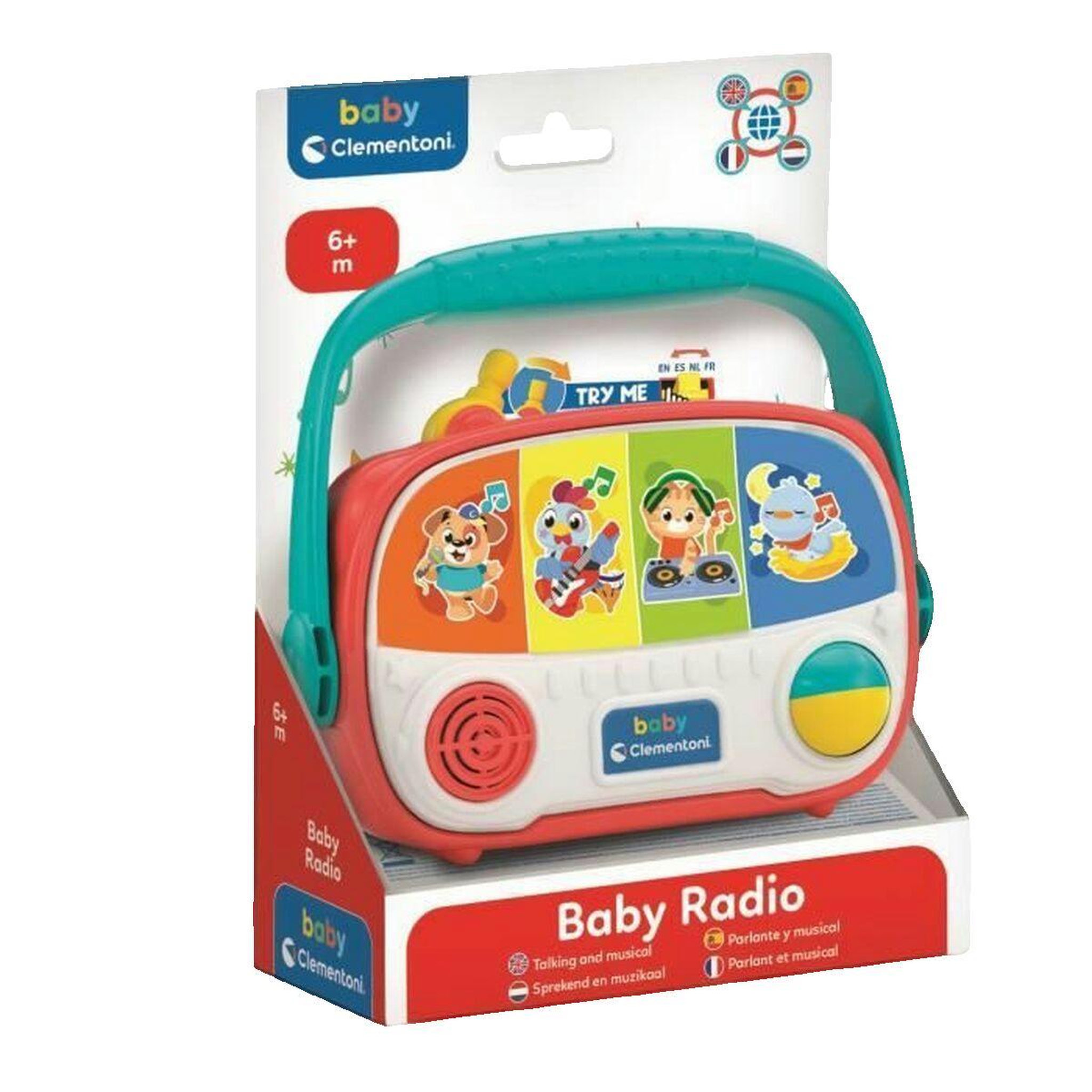 Voir la diapositive 3 : CLEMENTONI Jouet musical CLEMENTONI Radio bébé rouge