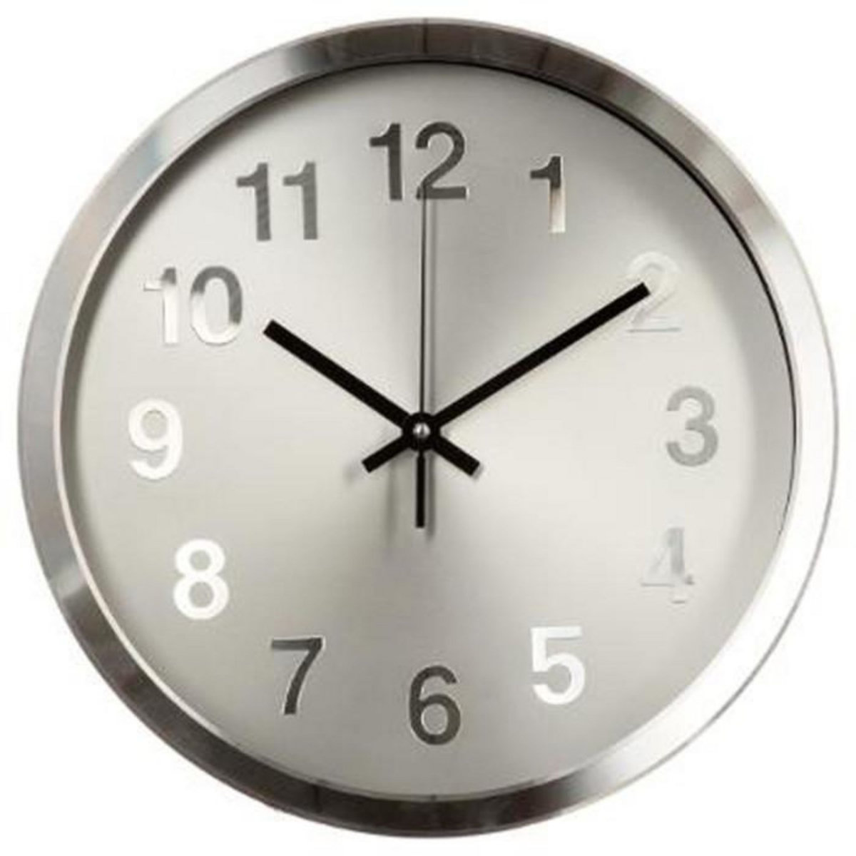 ATMOSPHERA Horloge Murale Design  Aluminium  30cm Gris