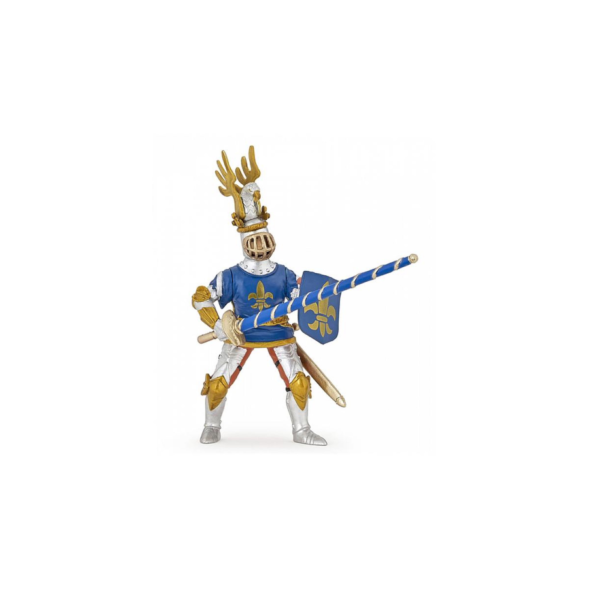 Papo 39788 Chevalier bleu fleur de lys