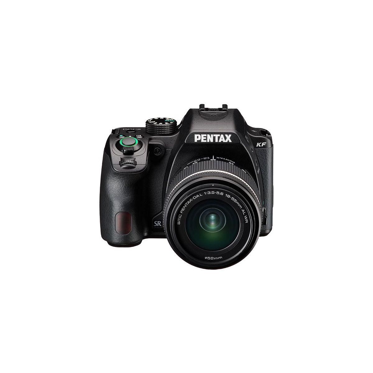 PENTAX Appareil photo Reflex KF Noir + 18-55mm WR + Fourre tout