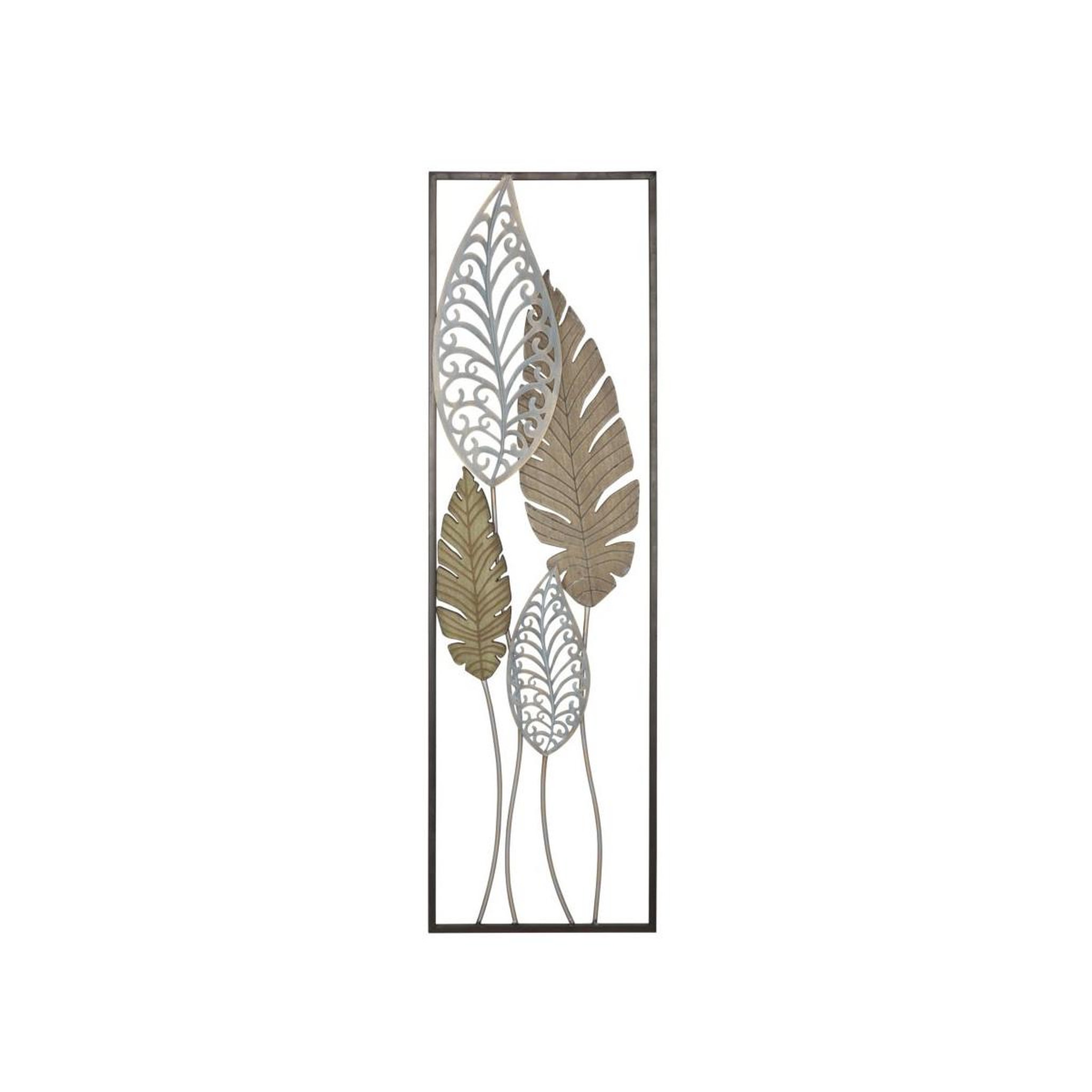 Paris Prix Déco murale encadrée en métal  foglie  99cm argent & or