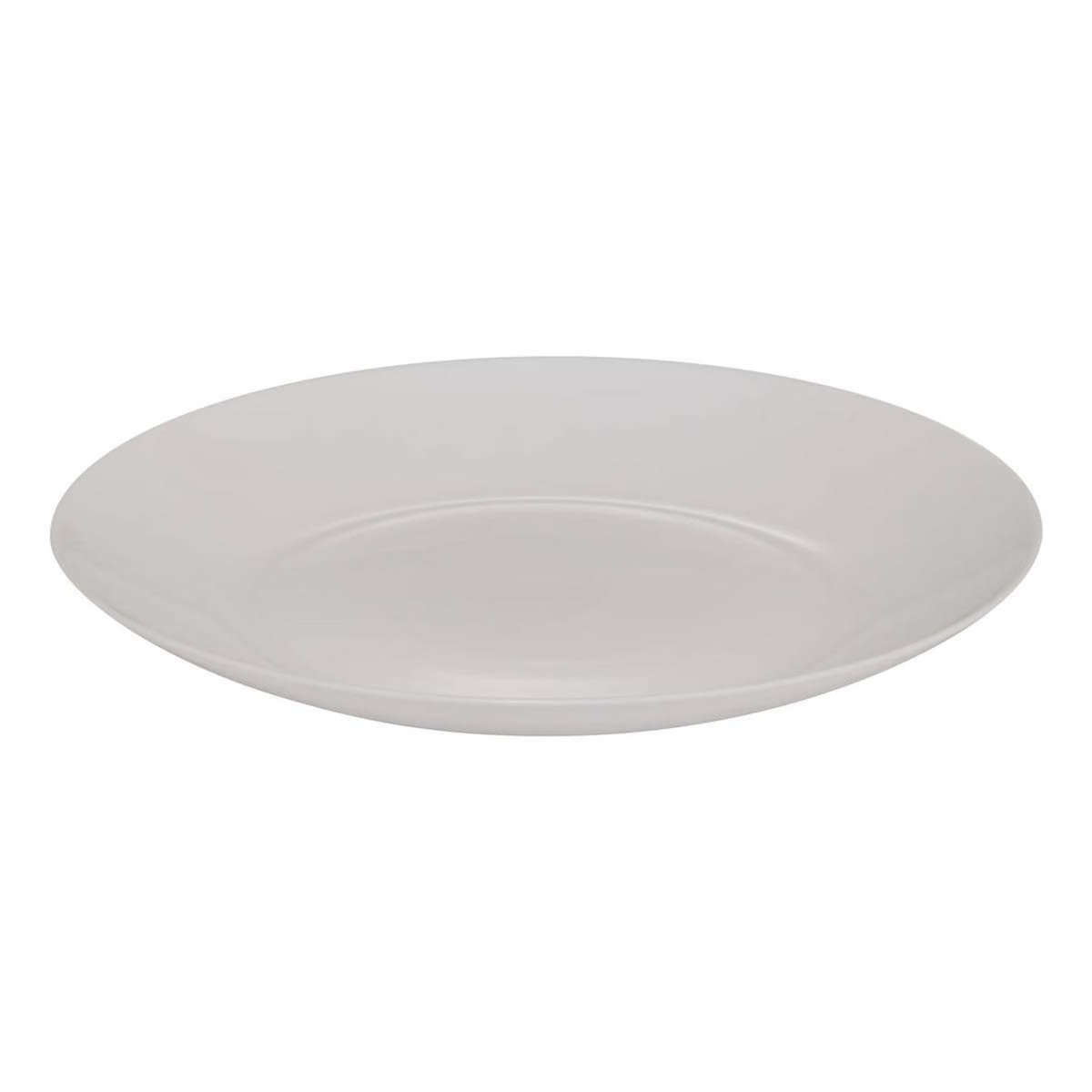 SECRET DE GOURMET Lot de 6 Assiettes Plates en Verre  Louise  25cm Blanc