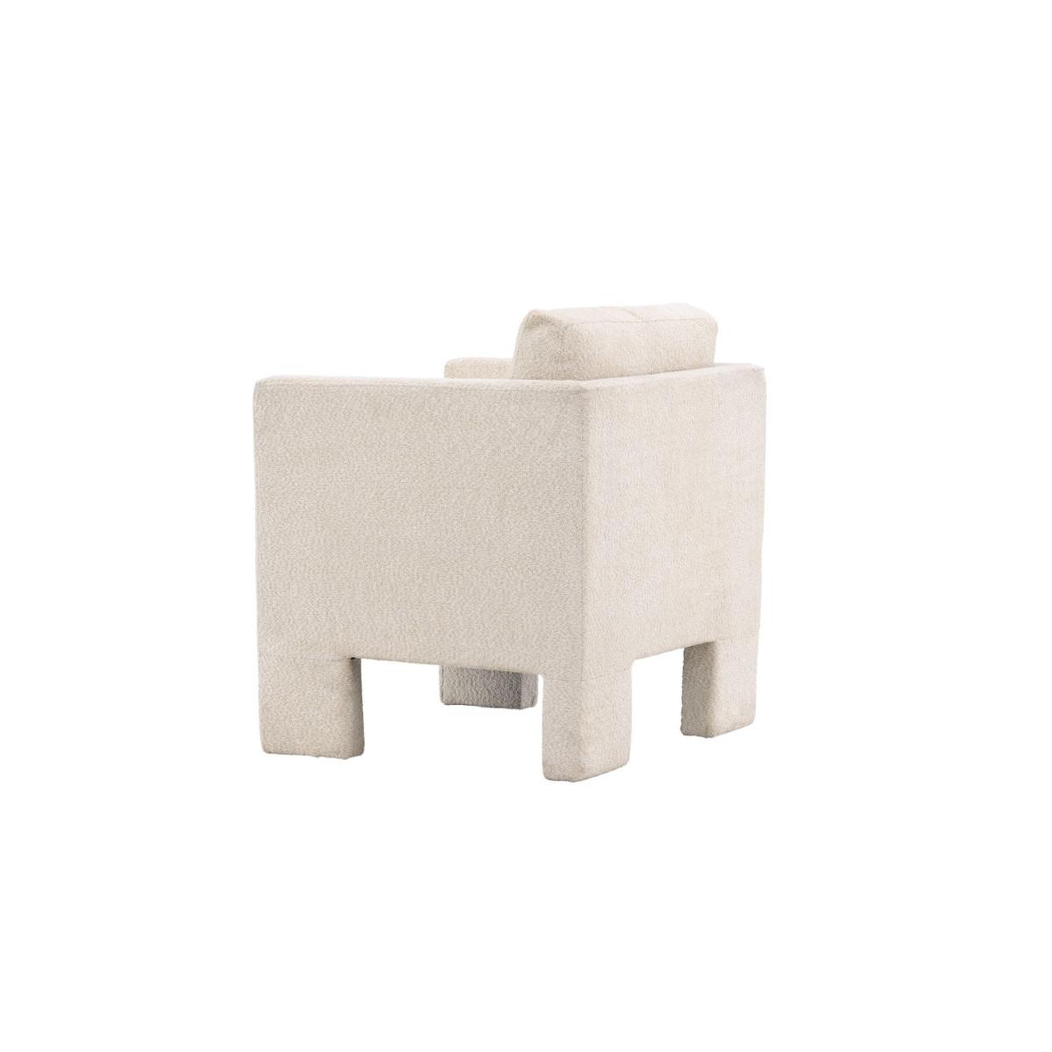 Voir la diapositive 5 : Paris Prix Fauteuil design bouclette  ragusa  87cm blanc