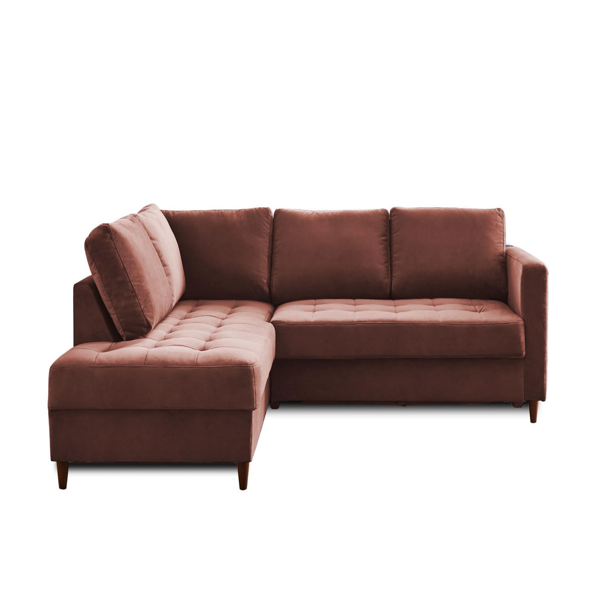 LISA DESIGN Anna - canapé d'angle gauche - 5 places - convertible - en velours