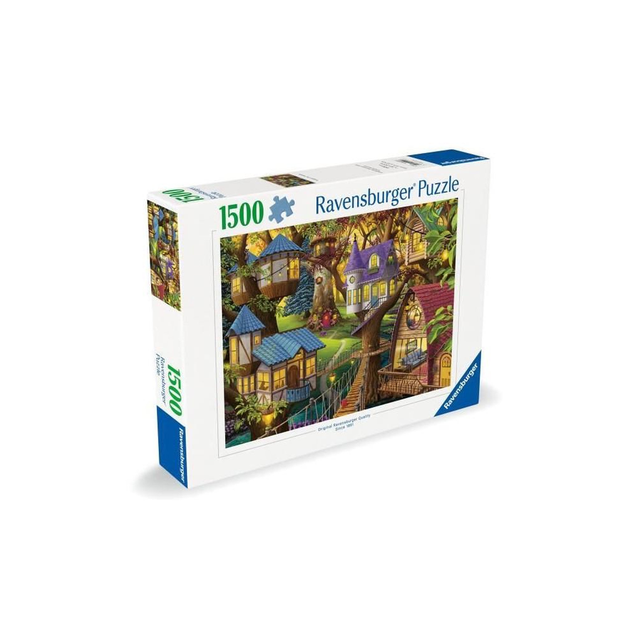 Voir la diapositive 2 : RAVENSBURGER Puzzle 1500 pièces Crépuscule à la cime des arbres paysage – Educa
