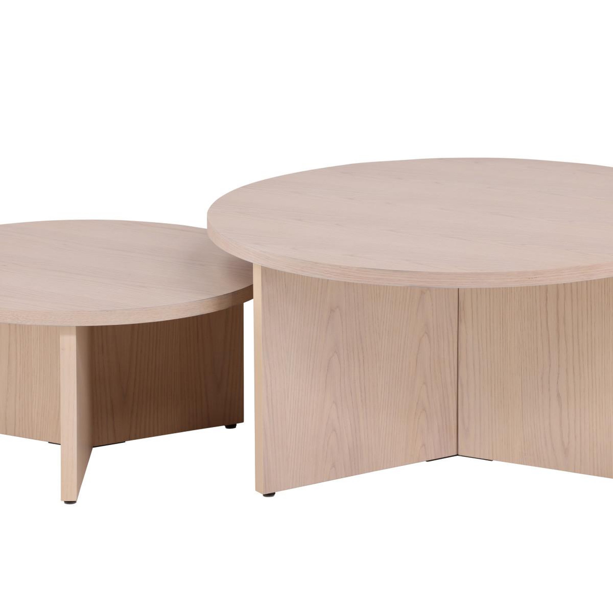 Voir la diapositive 5 : Paris Prix Lot de 2 tables basses design  salto  85cm naturel