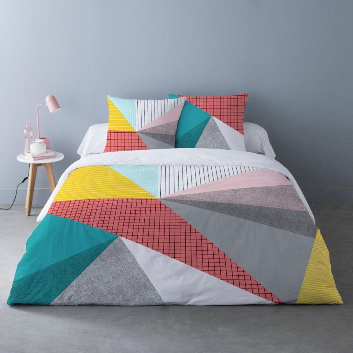 Dourev Housse de couette 240x220 PONTI + 2 taies 100% coton