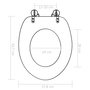 Voir la diapositive 6 : VIDAXL lot de 2 Sieges WC MDF couvercle fermeture en douceur Coquille