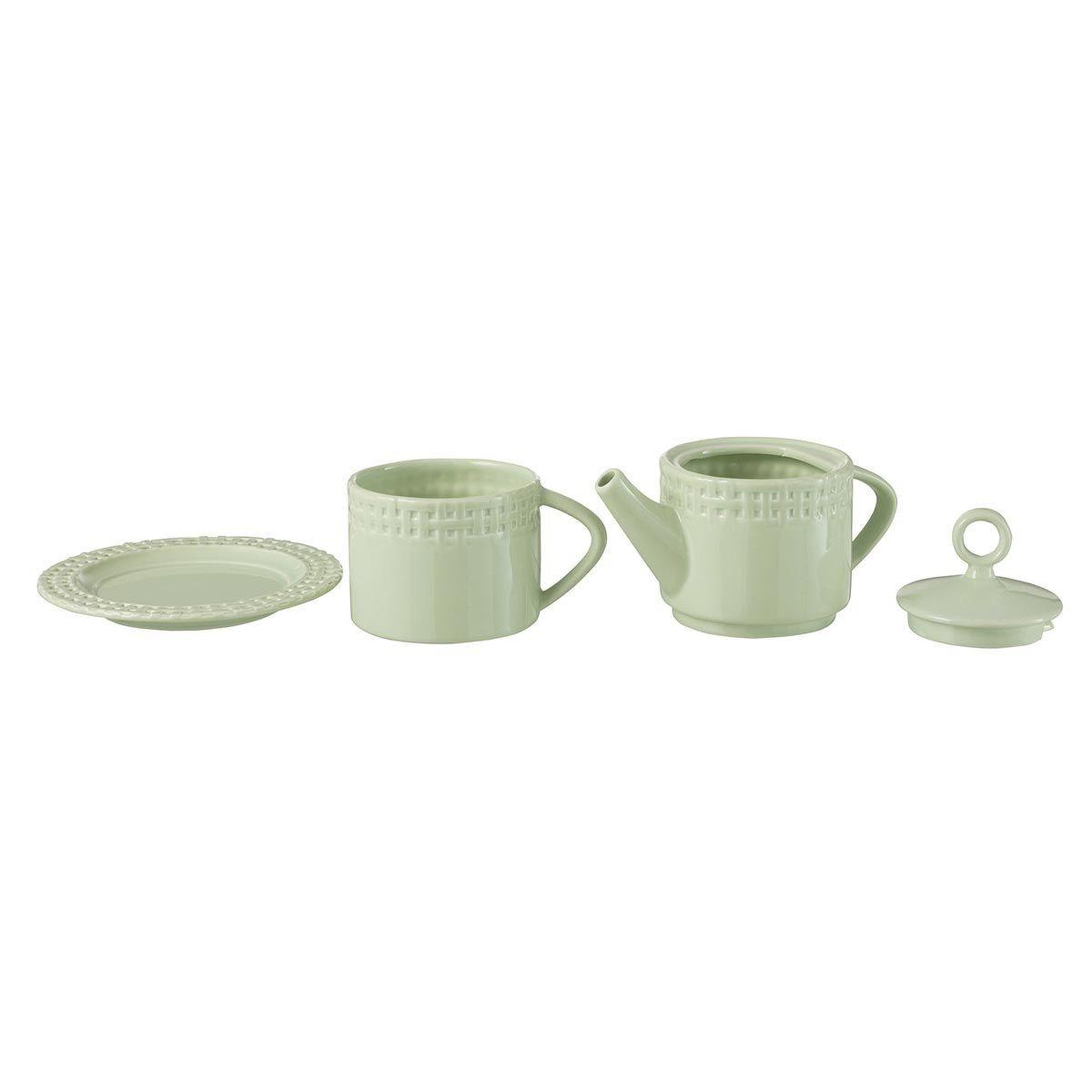 Voir la diapositive 2 : J-LINE Théière & 1 tasse design  vercer  22cm vert