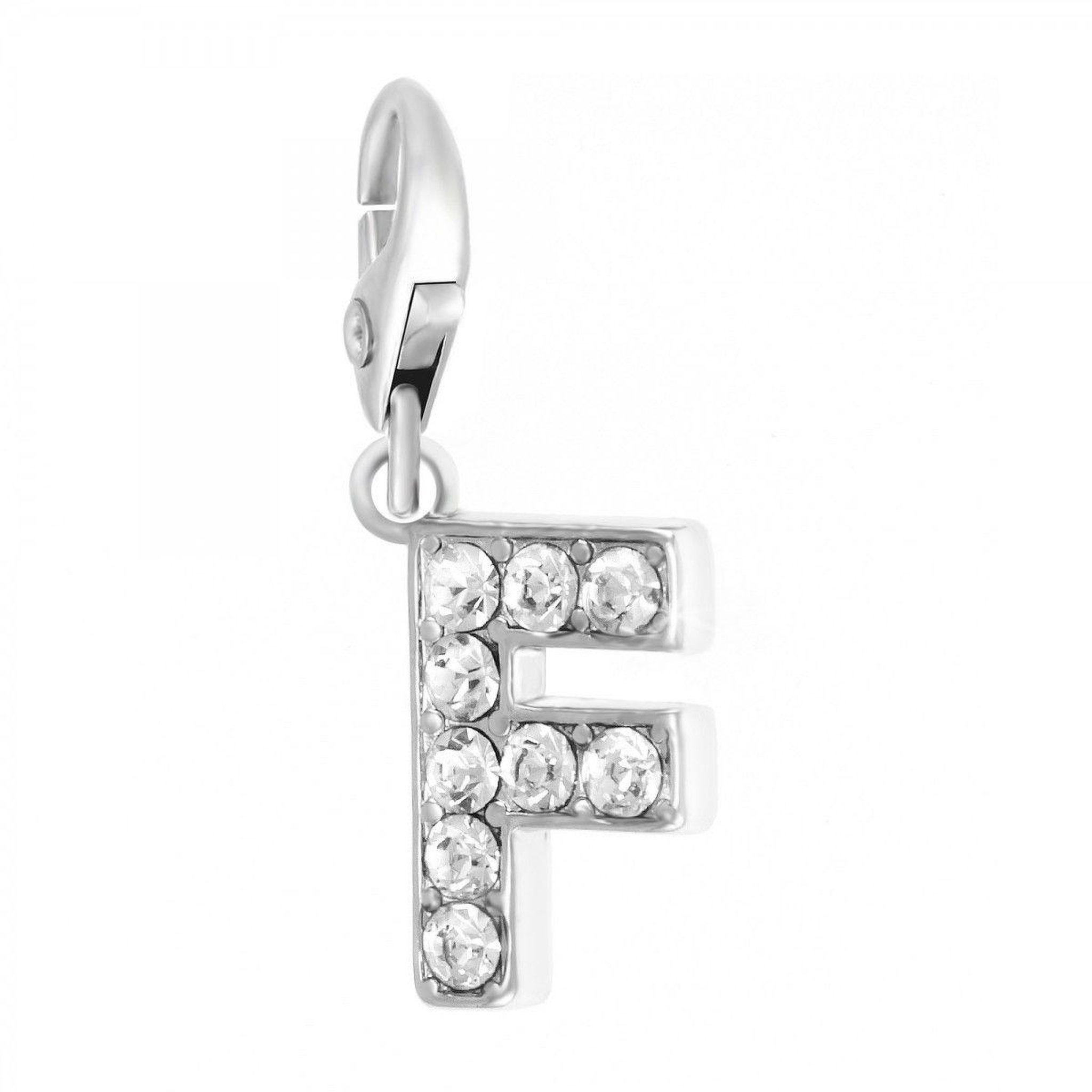 SC CRYSTAL Charm Lettre F SC Crystal orné de Cristaux scintillants
