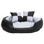 Voir la diapositive 3 : VIDAXL Coussin reversible lavable pour chien Gris et noir 85x70x20 cm