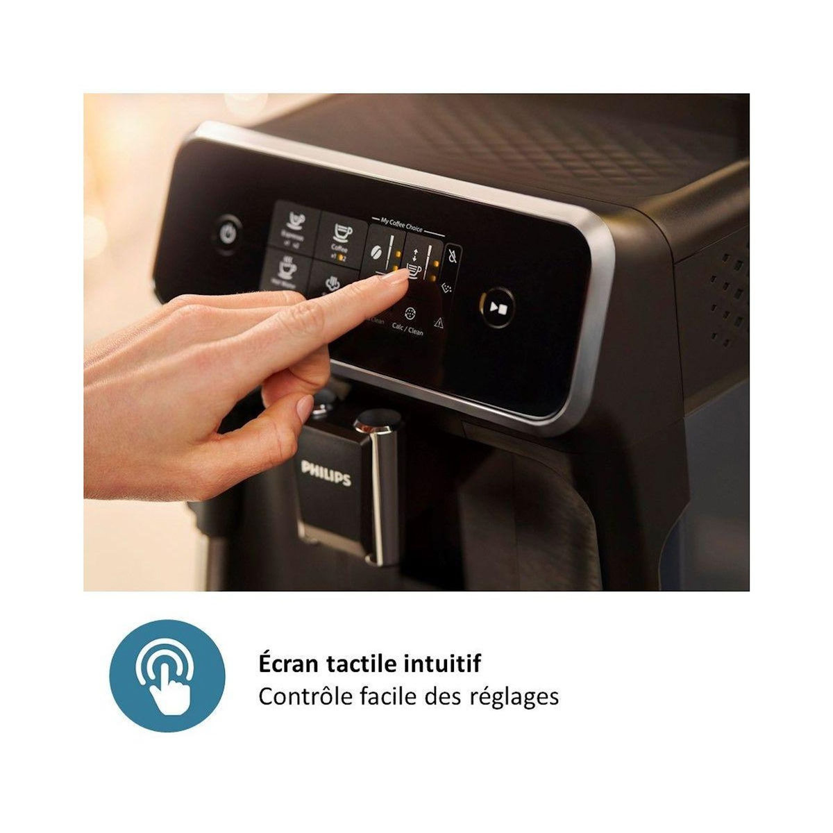 Philips Expresso Broyeur EP2224/10 Gris Cachemire série 2200