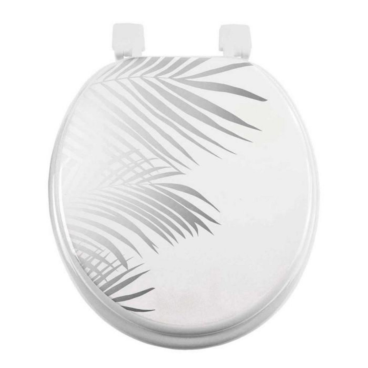 Paris Prix Abattant WC Imprimé  Orbella  47cm Blanc & Argent