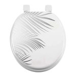 Paris Prix Abattant WC Imprimé  Orbella  47cm Blanc & Argent