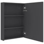 Voir la diapositive 5 : VIDAXL Armoire de salle de bain à miroir LED gris brillant 50x13x70 cm