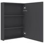 Voir la diapositive 5 : VIDAXL Armoire de salle de bain à miroir LED gris brillant 50x13x70 cm