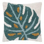 Voir la diapositive 1 : ATMOSPHERA Coussin Tufté Déco  Palm  45x45cm Vert Jade