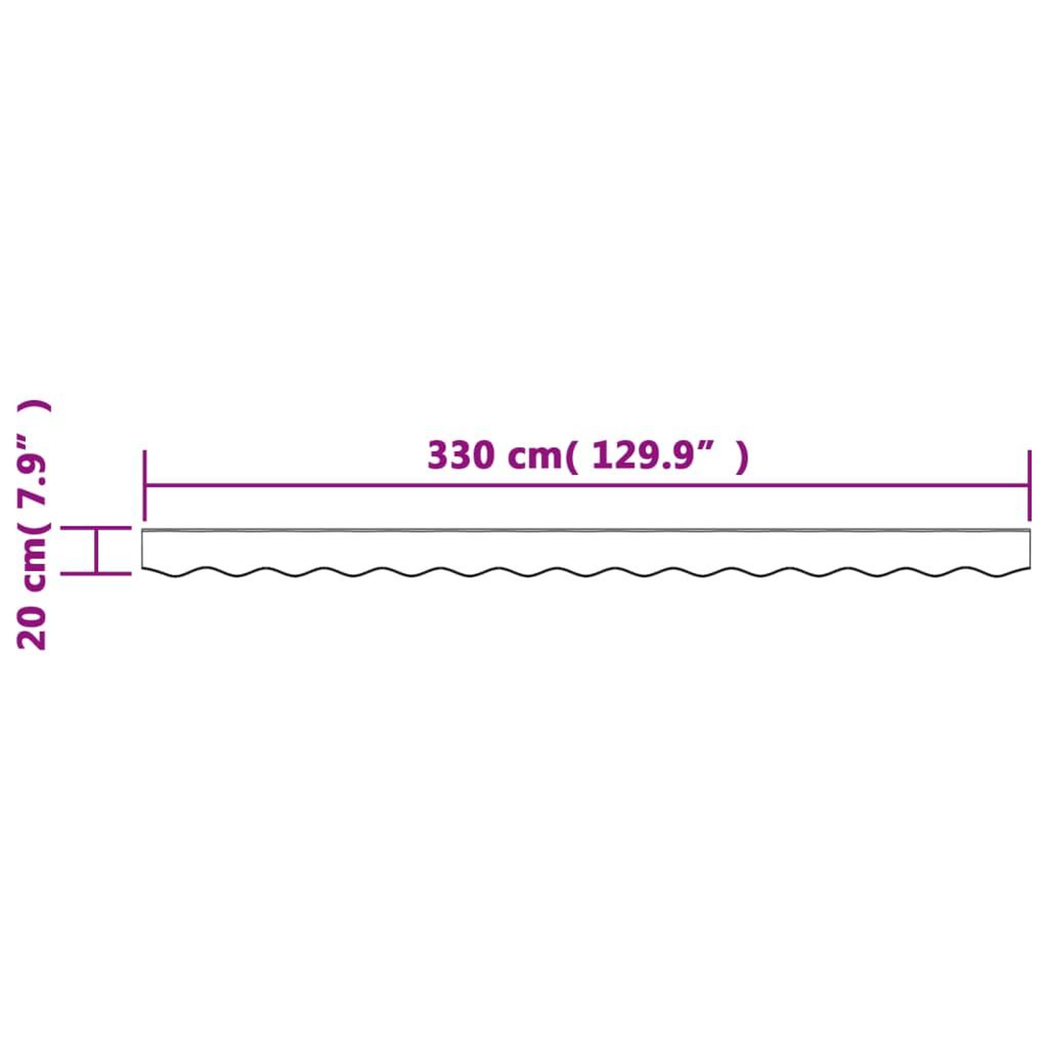 Voir la diapositive 6 : VIDAXL Tissu de remplacement de cantonniere d'auvent anthracite blanc