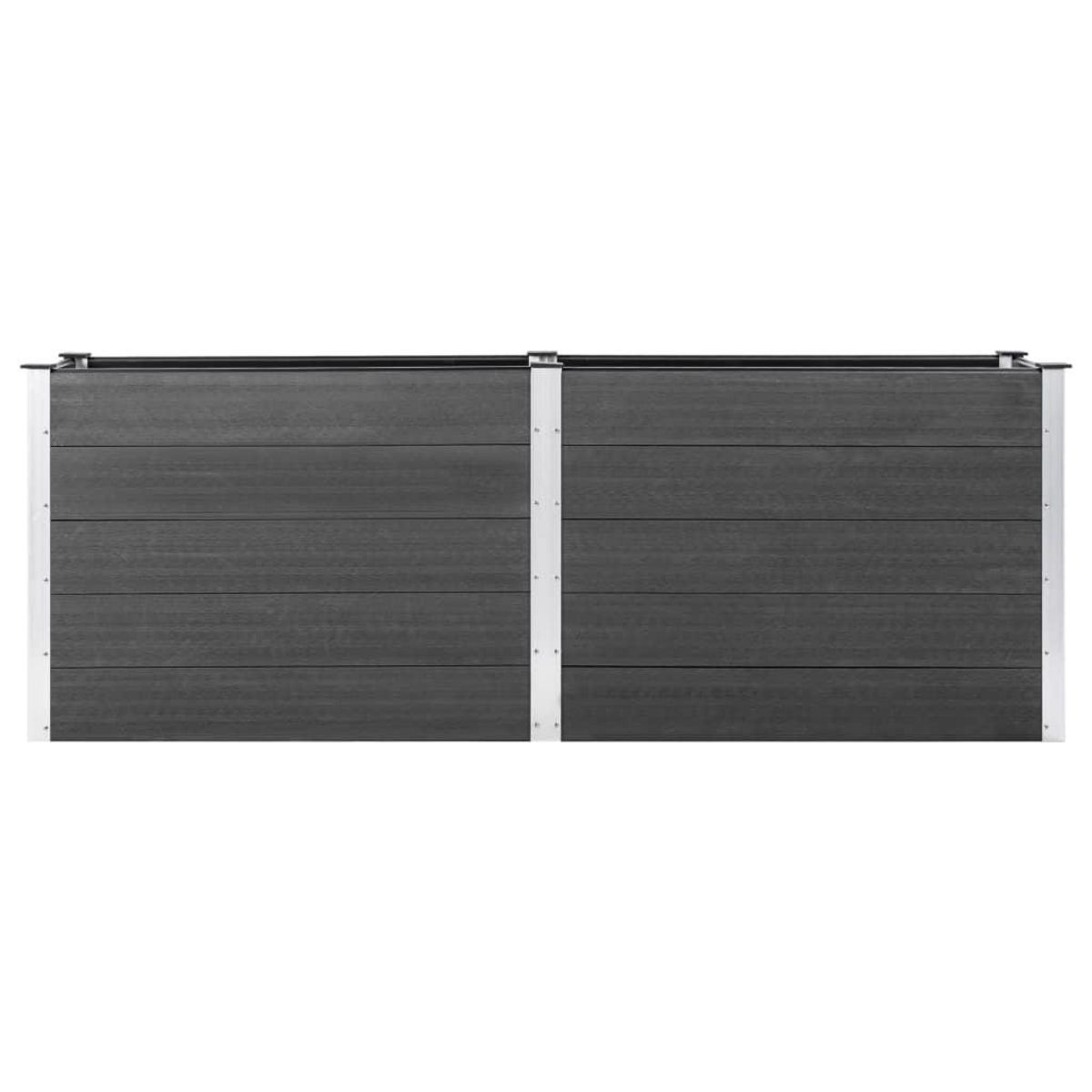 VIDAXL Lit sureleve de jardin 250x100x91 cm WPC Gris