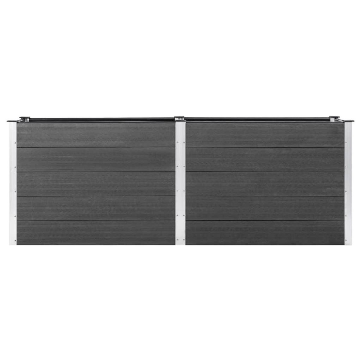 VIDAXL Lit sureleve de jardin 250x100x91 cm WPC Gris