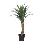 Paris Prix Plante Artificielle Palmier  Yucca  110cm Vert & Noir