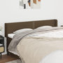 Voir la diapositive 1 : VIDAXL Tete de lit avec oreilles Marron Fonce 163x16x78/88 cm Tissu