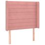 Voir la diapositive 2 : VIDAXL Tete de lit avec oreilles Rose 83x16x118/128 cm Velours