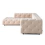 Voir la diapositive 5 : LISA DESIGN Gallata - canapé chesterfield d'angle gauche - 5 places - en velours