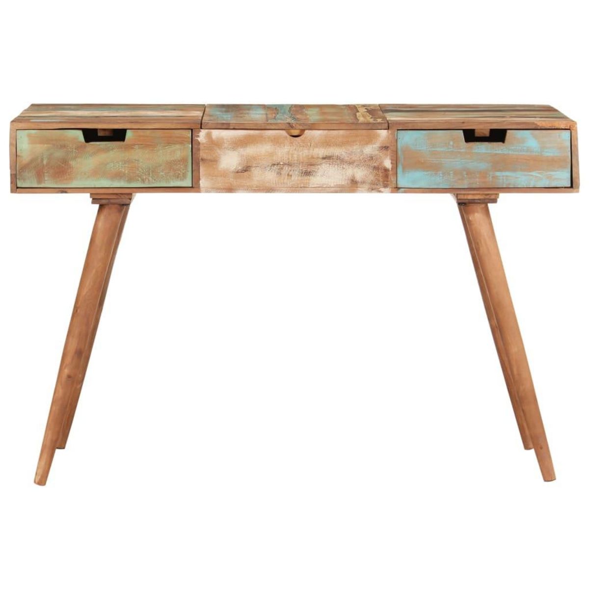 VIDAXL Coiffeuse avec miroir 112x45x76 cm Bois massif de recuperation